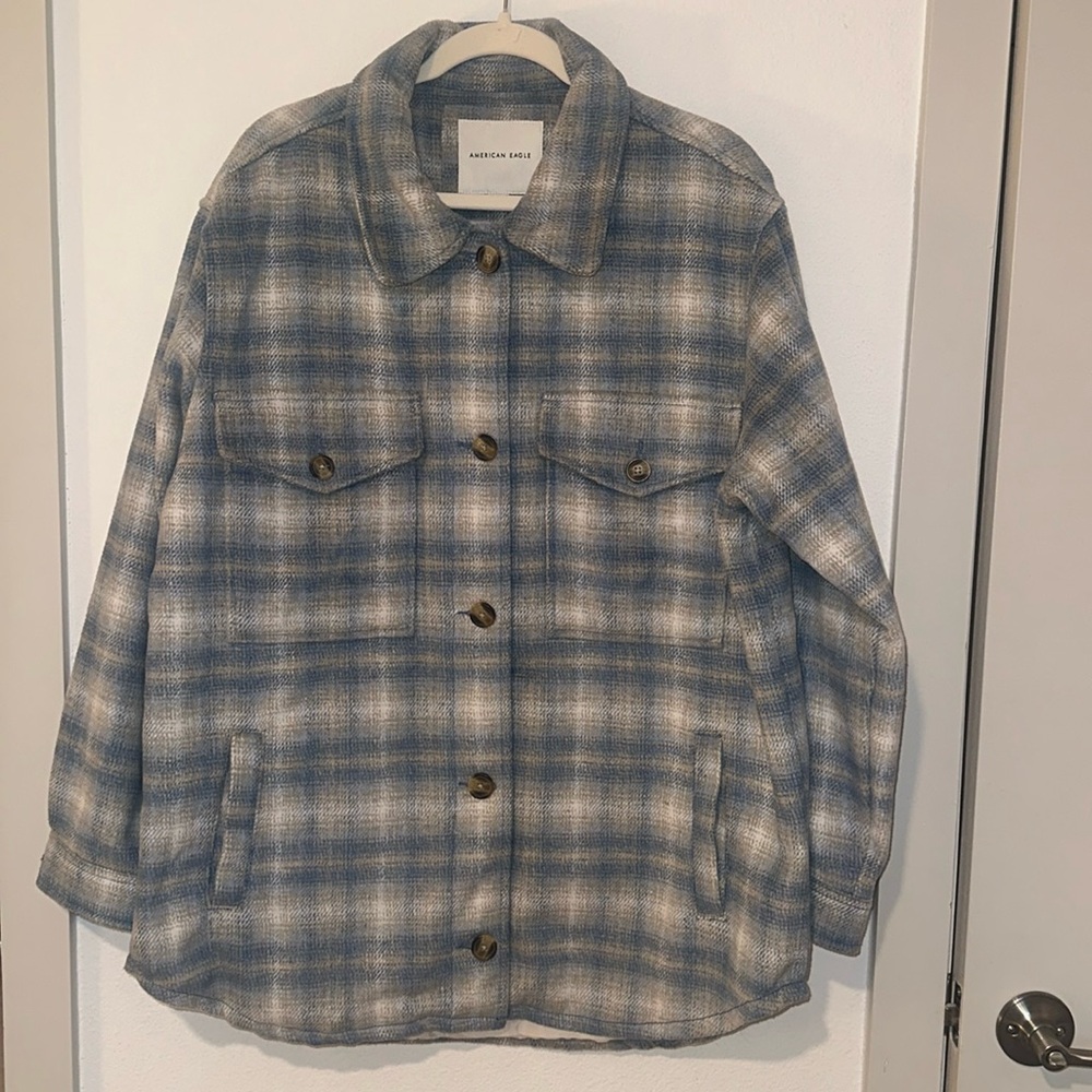 Plaid Shacket AEO